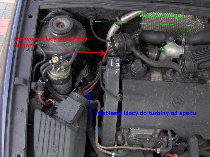 Schemat podciśnień Silniki diesla Volkswagen Golf 3