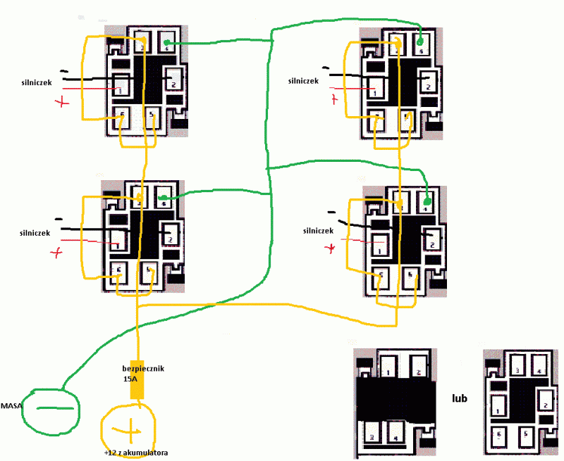 Podłączenie Elektrycznych Szyb - Dokładny Schemat - Forum.vwgolf.pl